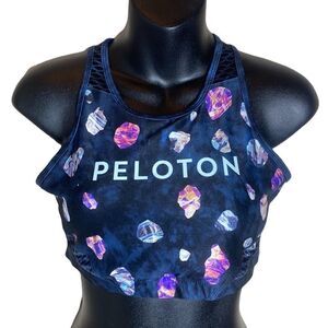 WISH peloton pullover sports bra bejeweled w mesh cut out back